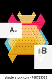 Color triangles background, modern geometric abstract background