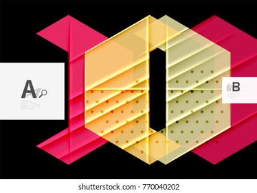 Color triangles background, modern geometric abstract background