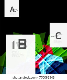 Color triangles background, modern geometric abstract background