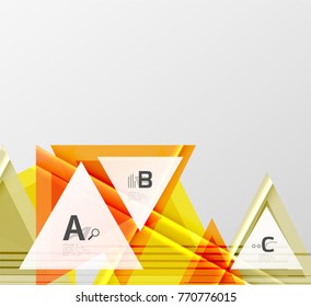 Fondo de los triángulos de color, fondo abstracto geométrico moderno
