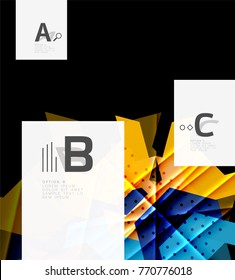 Fondo de los triángulos de color, fondo abstracto geométrico moderno