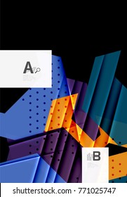 Color triangles background, modern geometric abstract background
