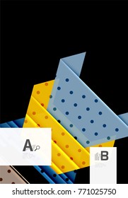 Farbdreiecke, Hintergrund, moderner, abstrakter geometrischer Hintergrund