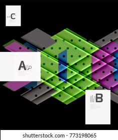 Farbdreiecke, Hintergrund, moderner, abstrakter geometrischer Hintergrund