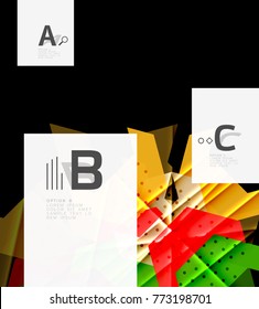 Fondo de los triángulos de color, fondo abstracto geométrico moderno