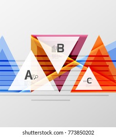 Fondo de los triángulos de color, fondo abstracto geométrico moderno