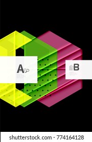 Color triangles background, modern geometric abstract background