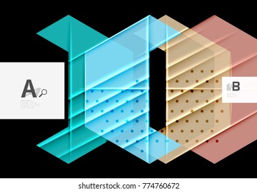 Color triangles background, modern geometric abstract background