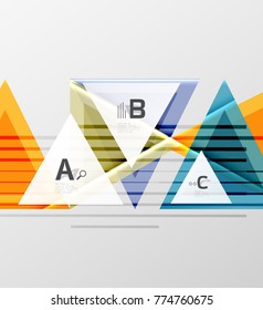 Color triangles background, modern geometric abstract background