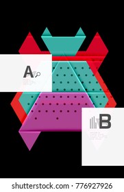 Color triangles background, modern geometric abstract background