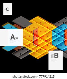 Farbdreiecke, Hintergrund, moderner, abstrakter geometrischer Hintergrund