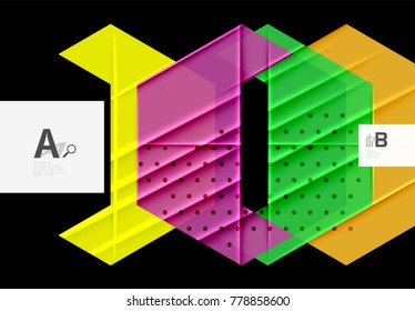Color triangles background, modern geometric abstract background
