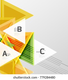 Fondo de los triángulos de color, fondo abstracto geométrico moderno