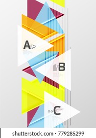 Color triangles background, modern geometric abstract background
