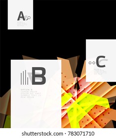 Farbdreiecke, Hintergrund, moderner, abstrakter geometrischer Hintergrund