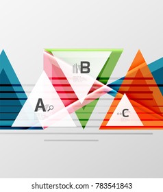 Color triangles background, modern geometric abstract background