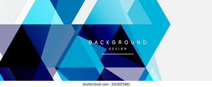 Composición de triángulos de color, fondo abstracto geométrico. Concepto técnico o empresarial, patrón para fondo de pantalla, banner, fondo, página de inicio