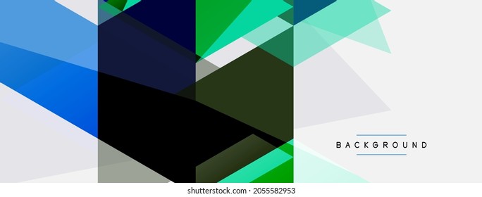 Color triangles composition, geometric abstract background. Techno or business concept, pattern for wallpaper, banner, background, landing page