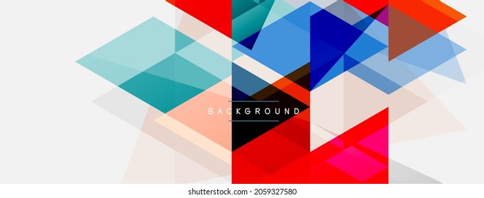 Composición de triángulos de color, fondo abstracto geométrico. Concepto técnico o empresarial, patrón para fondo de pantalla, banner, fondo, página de inicio