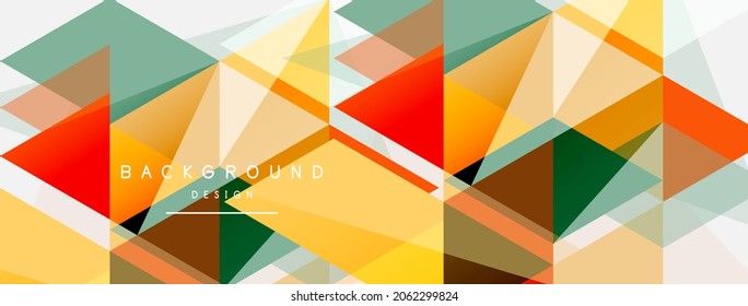 Color triangles composition, geometric abstract background. Techno or business concept, pattern for wallpaper, banner, background, landing page