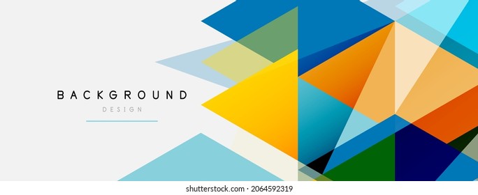 Color triangles composition, geometric abstract background. Techno or business concept, pattern for wallpaper, banner, background, landing page