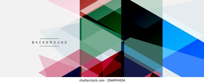 Komposition der Farbdreiecke, abstrakter geometrischer Hintergrund. Techno- oder Business-Konzept, Muster für Bildschirmhintergründe, Banner, Hintergrund, Landing-Page