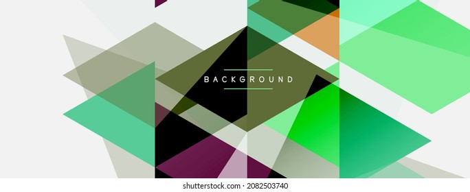 Color triangles composition, geometric abstract background. Techno or business concept, pattern for wallpaper, banner, background, landing page