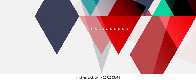 Color triangles composition, geometric abstract background. Techno or business concept, pattern for wallpaper, banner, background, landing page