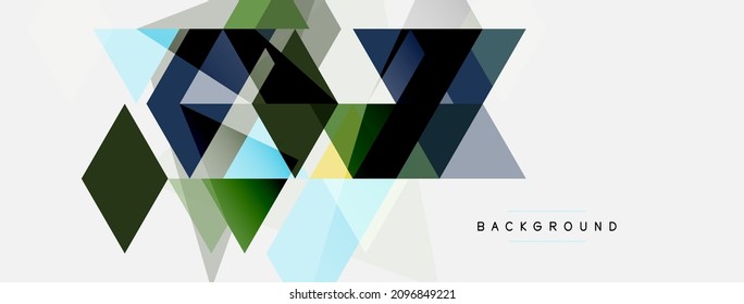 Komposition der Farbdreiecke, abstrakter geometrischer Hintergrund. Techno- oder Business-Konzept, Muster für Bildschirmhintergründe, Banner, Hintergrund, Landing-Page