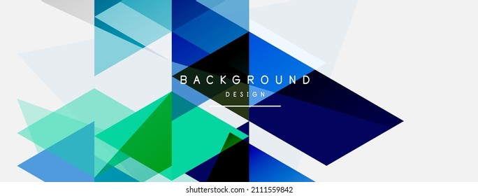 Color triangles composition, geometric abstract background. Techno or business concept, pattern for wallpaper, banner, background, landing page