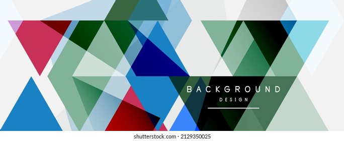 Color triangles composition, geometric abstract background. Techno or business concept, pattern for wallpaper, banner, background, landing page