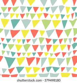 Color triangles seamless abstract pattern