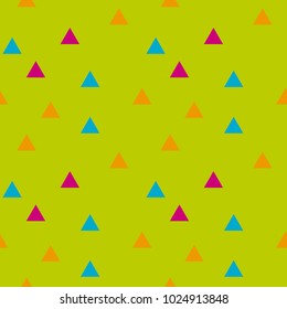 Color triangles seamless pattern. Design for print, fabric, textile. Seamless wallpaper