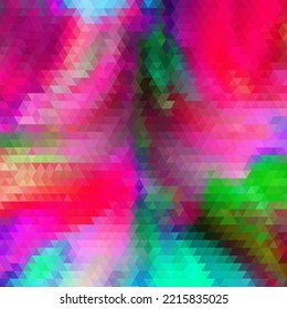 Color triangular background in polygonal style. Vector template for presentations, advertisements, brochures, banners and more.