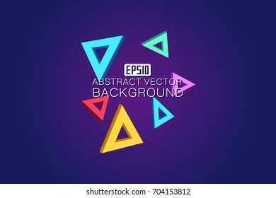 Color triangular body composed of colorful vector background