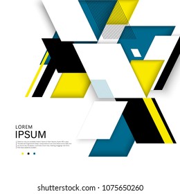 Color triangular geometric background vector EPS10