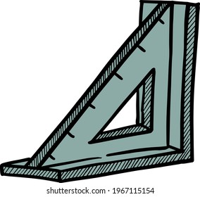 Color triangular ruler icon vector illustration