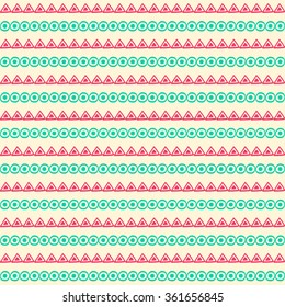 Color tribal hand drawn vector background. Ethic, doodle, geometric pattern, illustration