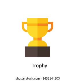 color trophy icon vector. color award cup  icon vector. premium quality color  trophy symbol. web design and mobile design. white background