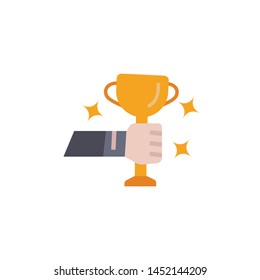color trophy icon vector. color award cup  icon vector. premium quality color  trophy symbol. web design and mobile design. white background