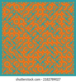 Color truchet tiling connections illustration