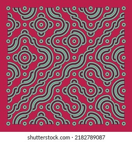 Color truchet tiling connections illustration