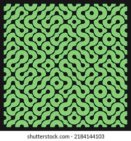 Color truchet tiling connections illustration