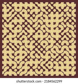 Color truchet tiling connections illustration