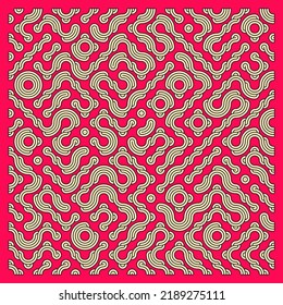 Color truchet tiling connections illustration