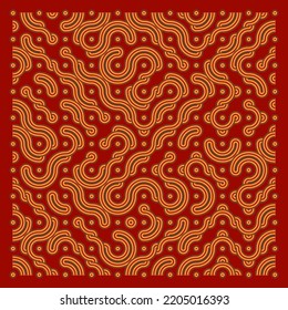 Color truchet tiling connections illustration