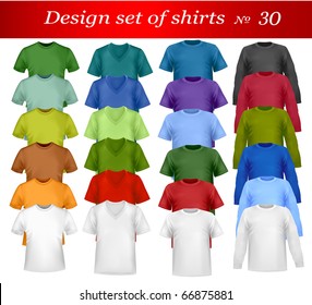 Color t  shirt design template  Photo  realistic vector illustration 