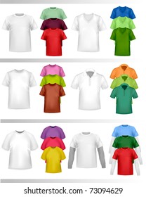 Color t-shirt design template. Vector illustration.