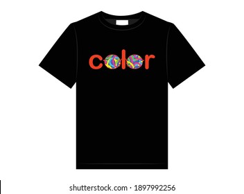 Color t-shirt design, vector illustration