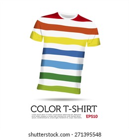 Color t-shirt in stripes